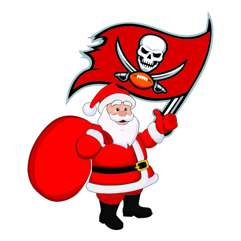 Tampa Bay Buccaneers Santa Claus Logo iron on paper